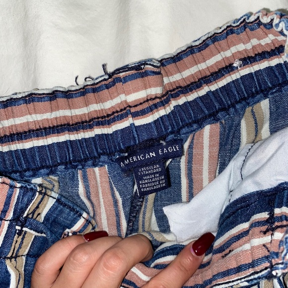 Striped trendy flowy pants - Picture 1 of 3